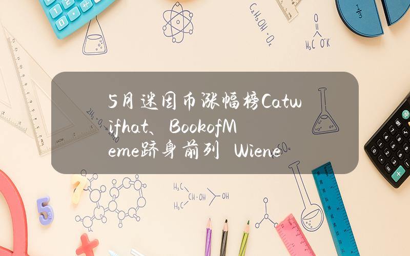 5月迷因币涨幅榜Catwifhat、BookofMeme跻身前列　WienerAI预售接近220万美元